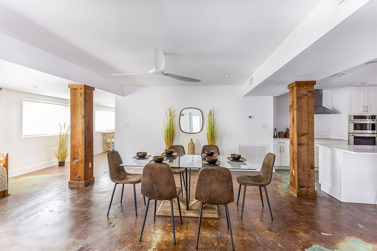 Dining area at Group Retreat in Fairhope, Alabama