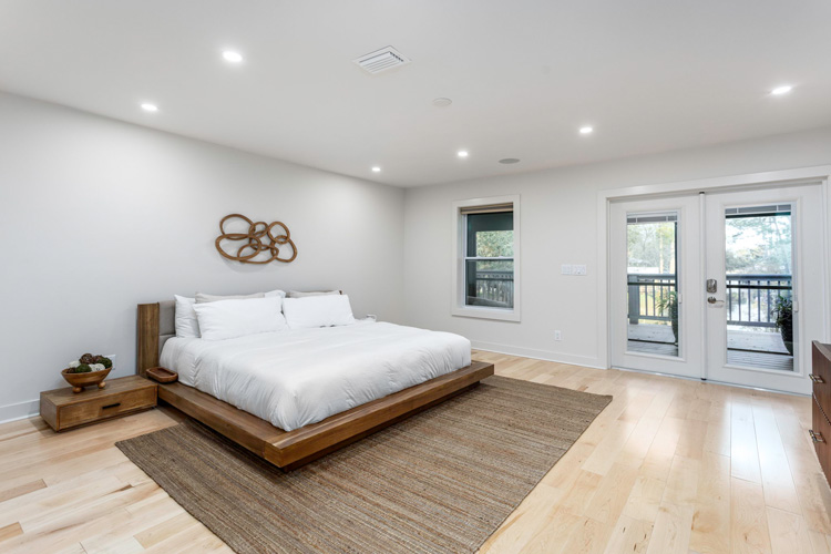 bedroom 3 with view at Group Retreat in Fairhope, Alabama